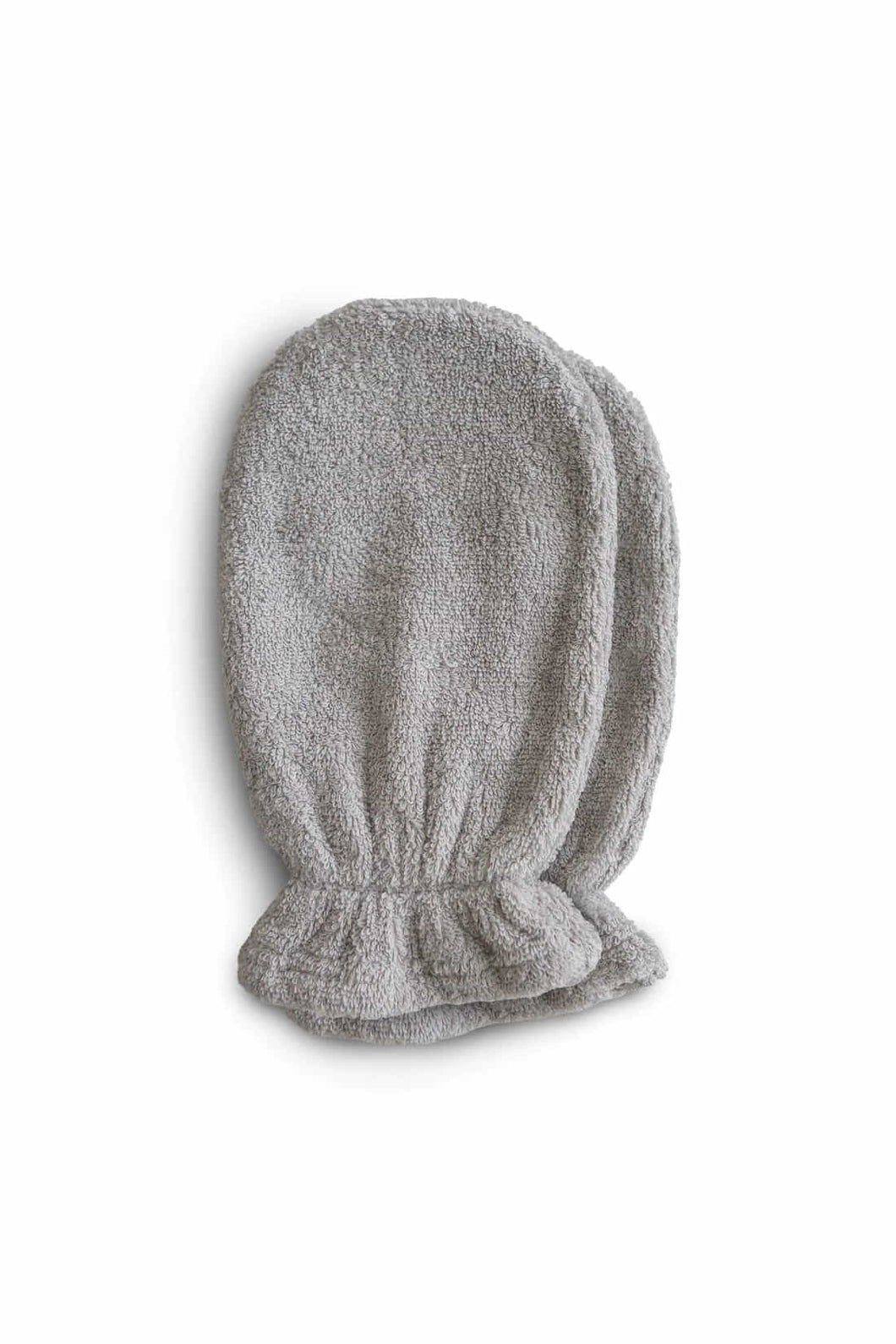 Mushie Organic Cotton Bath Mitt 2-Pack Gray 1