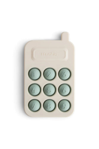 Mushie Phone Press Toy Cambridge Blue 1