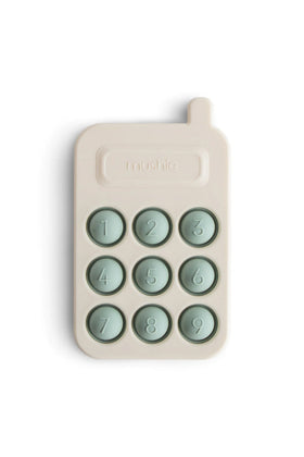 Mushie Phone Press Toy Cambridge Blue 1