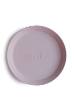 
                        
                          Load image into Gallery viewer, Mushie Round Dinnerware Plates - 2 Pack Soft Lilac 1
                        
                      