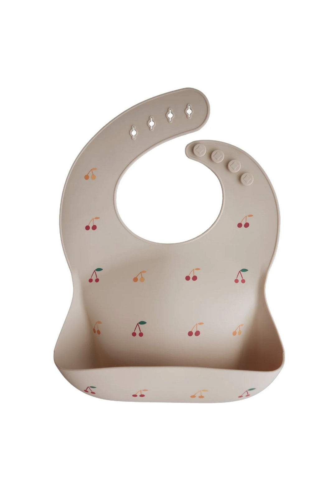 Mushie Silicone Baby Bib Cherries 1