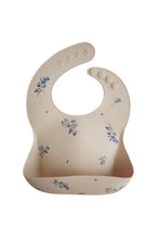 
                        
                          Load image into Gallery viewer, Mushie Silicone Baby Bib Lilac Flowers 1
                        
                      