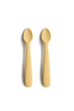
                        
                          Load image into Gallery viewer, Mushie Silicone Feeding Spoons 2-Pack Daffodil 1
                        
                      