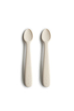 
                        
                          Load image into Gallery viewer, Mushie Silicone Feeding Spoons 2-Pack Ivory
                        
                      