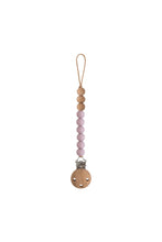 
                        
                          Load image into Gallery viewer, Mushie Silicone Pacifier Clip - Eva Mauve 1
                        
                      