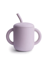 
                        
                          Load image into Gallery viewer, Mushie Silicone Training Cup + Straw Soft Lilac 1
                        
                      