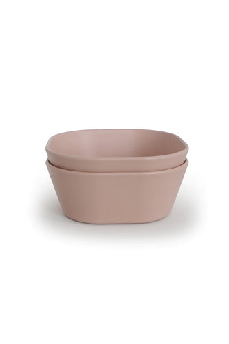 Mushie Square Dinnerware Bowl - 2 Pack Blush 1