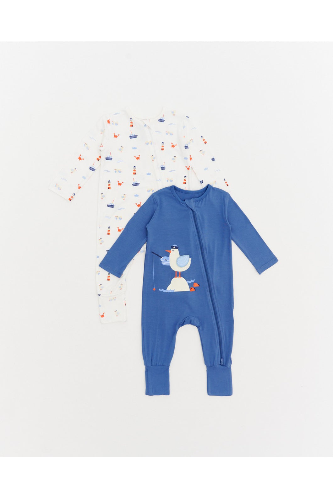 Not Too Big Captain Sleepsuits - 2 Pack