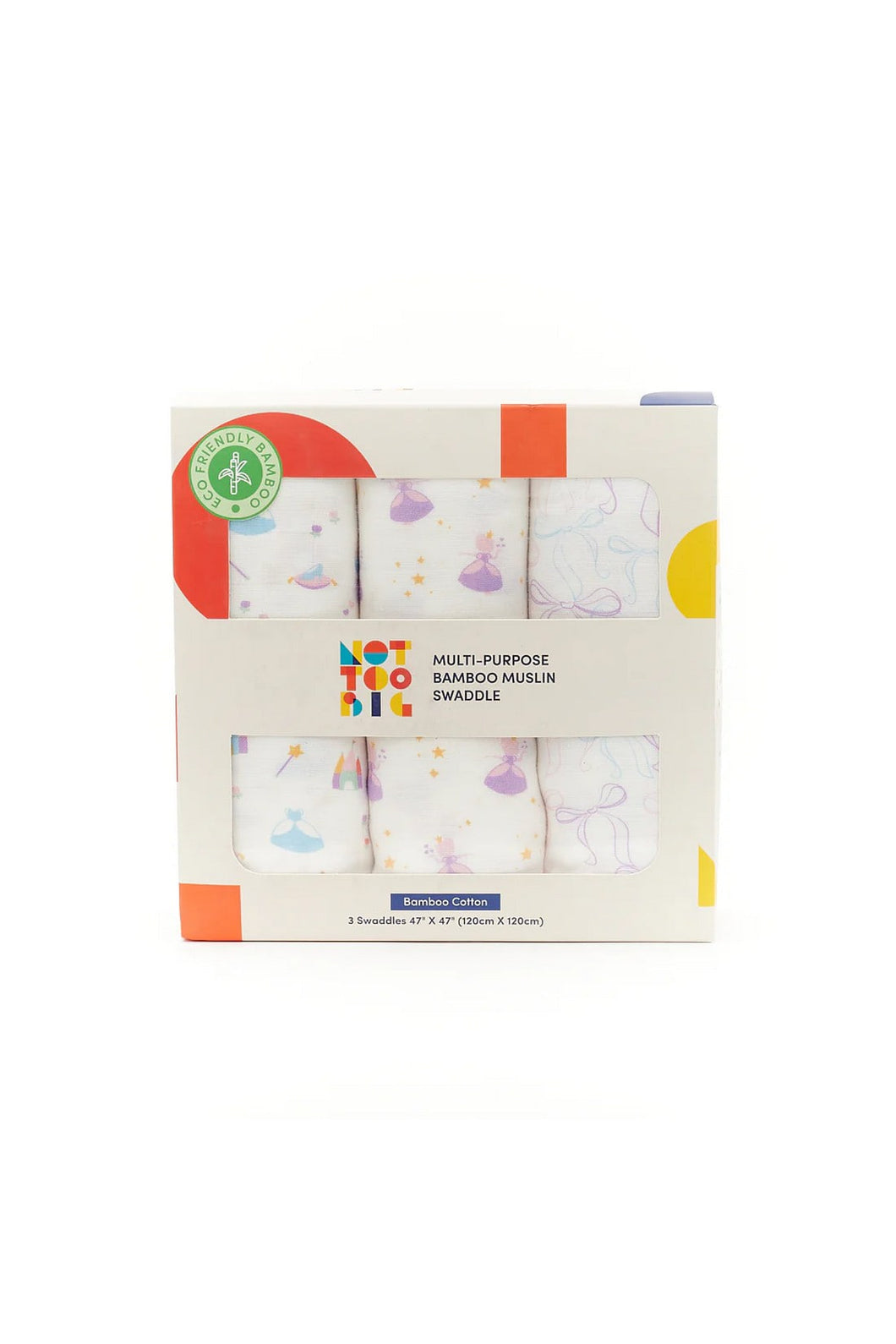 Not Too Big Princess Bamboo Swaddles - 3 Pack