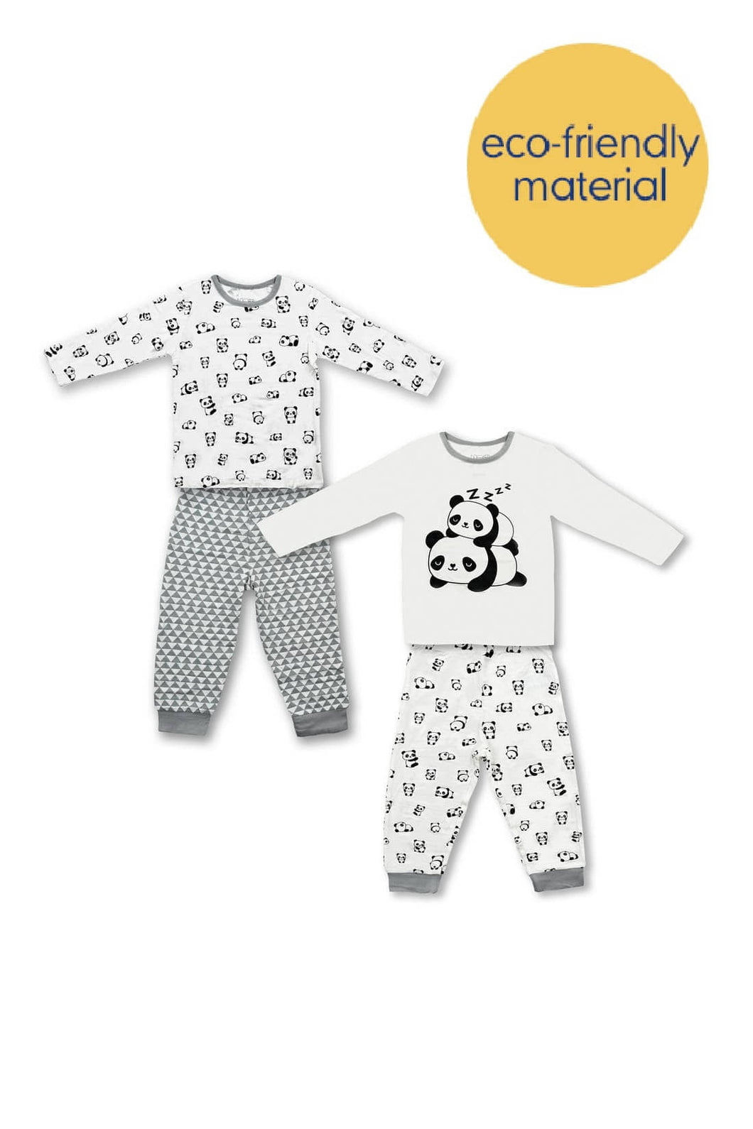 Not Too Big Panda Bamboo Pyjamas - 2 Pack
