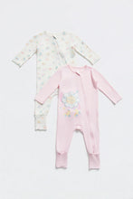 
                        
                          Load image into Gallery viewer, NotTooBig Bamboo Daisy Crew Sleepsuit - 2 Pack
                        
                      