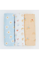 NotTooBig 竹纖維嬰兒包巾  早餐系列 - 3 Pack