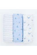 NotTooBig Essential Bamboo Swaddles Whaly - 3 Pack