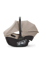 
                        
                          Load image into Gallery viewer, Baby car seat with beige canopy on a white background cover up
                        
                      