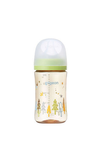 Pigeon Peristaltic Plus Deco Nusring Bottle - 240ml (assorted style) Green