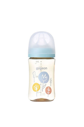 Pigeon Peristaltic Plus Deco Nusring Bottle - 240ml (assorted style) Blue