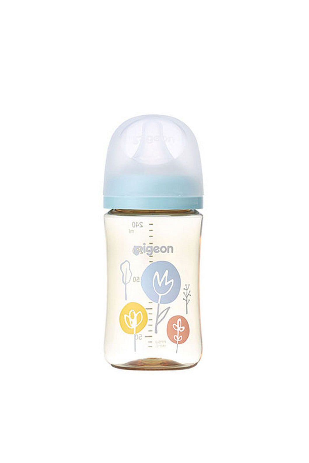 Pigeon Peristaltic Plus Deco Nusring Bottle - 240ml (assorted style) Blue