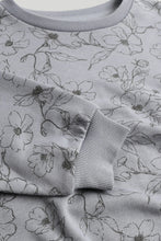 
                        
                          Load image into Gallery viewer, Mothercare Grey Floral Sweatshirt
                        
                      