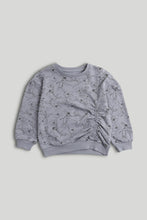 
                        
                          Load image into Gallery viewer, Mothercare Grey Floral Sweatshirt
                        
                      
