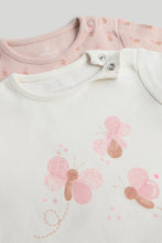 
                        
                          Load image into Gallery viewer, Mothercare 2 Pack My First Pink and White Butterfly  Pyjamas
                        
                      