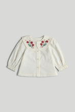 
                        
                          Load image into Gallery viewer, Mothercare Cream Embroidered Blouse
                        
                      