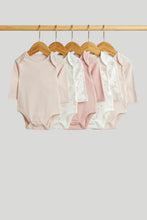
                        
                          Load image into Gallery viewer, Mothercare 5 Pack My First Pink and White Long-Sleeved Bodysuits
                        
                      