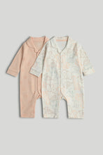 
                        
                          Load image into Gallery viewer, Mothercare 2 Pack Animal All-in-One Pyjamas
                        
                      