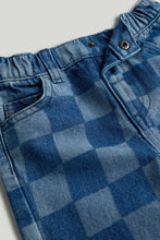 
                        
                          Load image into Gallery viewer, Mothercare Blue Checkerboard Denim Jeans
                        
                      