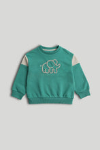 
                        
                          Load image into Gallery viewer, Mothercare Green Elephant Sweatshirt
                        
                      