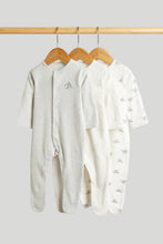 
                        
                          Load image into Gallery viewer, Mothercare 3 Pack Panda Sleepsuits
                        
                      