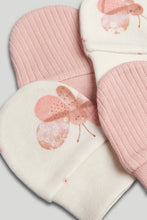 
                        
                          Load image into Gallery viewer, Mothercare 2 Pack My First Pink Butterfly Baby Mitts
                        
                      