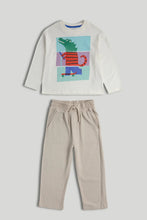 
                        
                          Load image into Gallery viewer, Mothercare Crocodile T-Shirt and Jogger Outfit
                        
                      