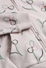 
                        
                          Load image into Gallery viewer, Mothercare Lilac Flower Zip-Up Hoodie
                        
                      