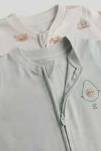 
                        
                          Load image into Gallery viewer, Mothercare 2 Pack My First Zip-Up All-in-Ones
                        
                      