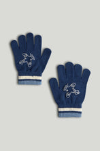 
                        
                          Load image into Gallery viewer, Mothercare Navy Plane Gloves
                        
                      