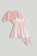 
                        
                          Load image into Gallery viewer, Mothercare My First Dress, Knickers and Cardigan Outfit
                        
                      
