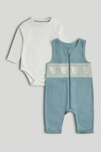 
                        
                          將圖片載入圖庫檢視器 Mothercare Green Dungarees and Bodysuit Outfit
                        
                      