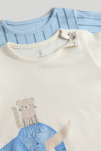 
                        
                          Load image into Gallery viewer, Mothercare 2 Pack My First Blue and White Elephant Pyjamas
                        
                      