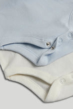 
                        
                          Load image into Gallery viewer, Mothercare 2 Pack My First Blue and White Bodysuits
                        
                      