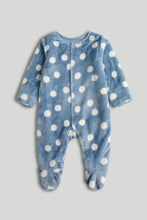 
                        
                          Load image into Gallery viewer, Mothercare Blue Spot Fleece All-in-One
                        
                      