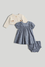 
                        
                          Load image into Gallery viewer, Mothercare Dress, Knickers and Cardigan Outfit
                        
                      