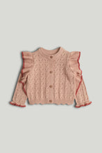 
                        
                          Load image into Gallery viewer, Mothercare Peach Pointelle Cardigan
                        
                      