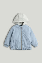 
                        
                          Load image into Gallery viewer, Mothercare Blue Textured Bomber Jacket
                        
                      