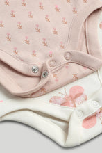 
                        
                          Load image into Gallery viewer, Mothercare 5 Pack My First Pink Flower and Butterfly Short-Sleeved Bodysuits
                        
                      