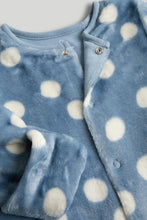 
                        
                          Load image into Gallery viewer, Mothercare Blue Spot Fleece All-in-One
                        
                      