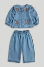 
                        
                          Load image into Gallery viewer, Mothercare Chambray Blouse and Trouser Outfit
                        
                      
