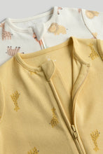 
                        
                          Load image into Gallery viewer, Mothercare 2 Pack Safari Zip-Up Sleepsuits
                        
                      