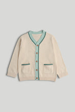 
                        
                          Load image into Gallery viewer, Mothercare Cream and Green Knitted Cardigan
                        
                      
