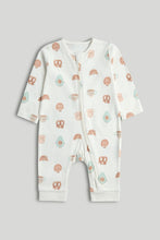 
                        
                          Load image into Gallery viewer, Mothercare 3 Pack My First Beige and White Zip-Up Sleepsuits
                        
                      