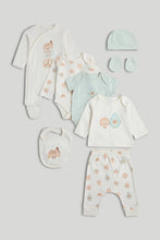 
                        
                          Load image into Gallery viewer, Mothercare My First Green and White 8-Piece Outfit Gift Set
                        
                      